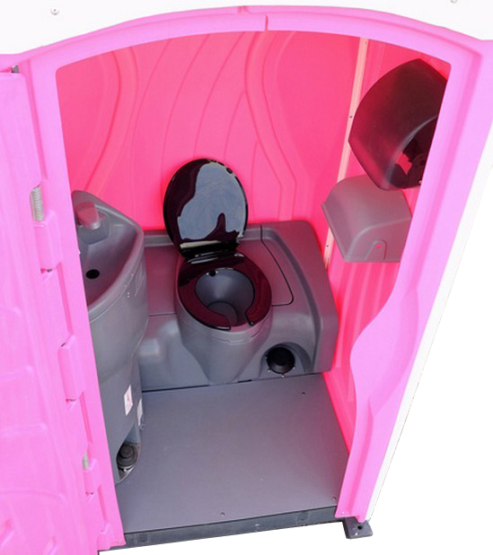 Pink Customized Portable Restroom